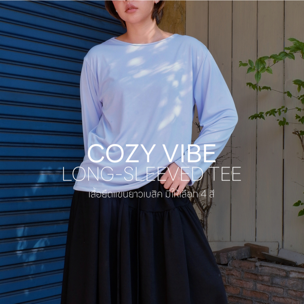 anta studio - COZY VIBE LONG SLEEVED TEE เสื้อยืดแขนยาวทรงเบสิค มี 4 สีให้เลือก