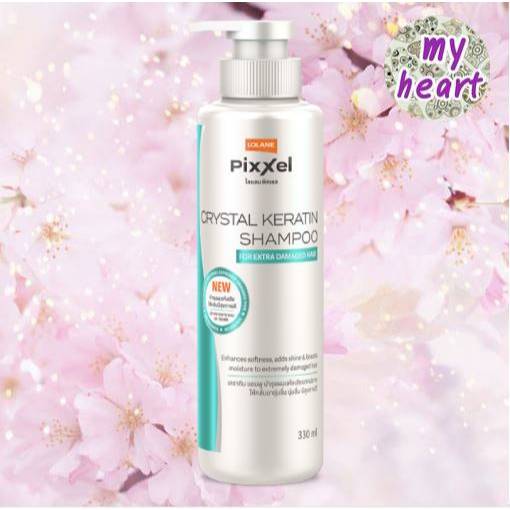 LOLANE Crystal Keratin Shampoo For Extra Damaged Hair 330/950 ml โลแลน พิกเซล คริสตัล เคราติน แชมพู เอ็กซ์ตร้าดาเมจ