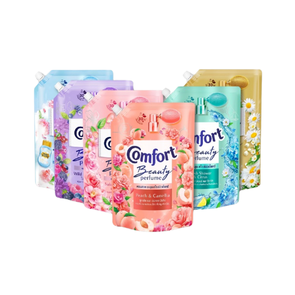 Comfort คอมฟอร์ท บิวตี้ เพอร์ฟูม น้ำยาปรับผ้านุ่ม 1000ml-1100ml หอมละมุน สดชื่น หอมหวาน ติดผ้า