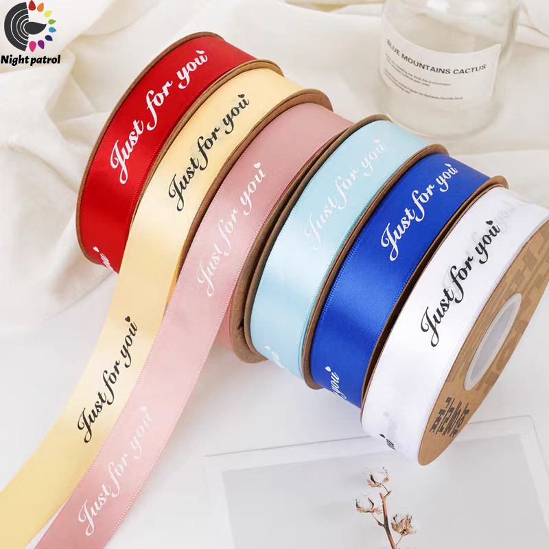 ริบบิ้นผ้าไหมซาติน ลายตัวอักษร Just for You 25 มม. ยาว สําหรับตกแต่งบ้าน งานแต่งงาน คริสต์มาส DIY  สําหรับตกแต่งเค้ก - รูปที่ 4