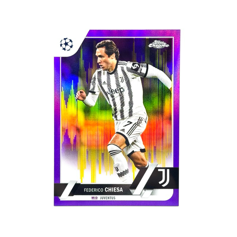 Topps Chrome UCC 22/23 Federico Chiesa Juventus Purple/Gold Seismic Refractors
