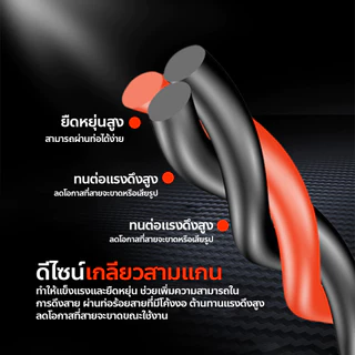 MAO ฟิตเทป ดึงสายไฟ สายเคเบิล Fish Tape ลวดร้อยสายไฟในท่อ ความยาว 5/10/15/20/25/30เมตร
