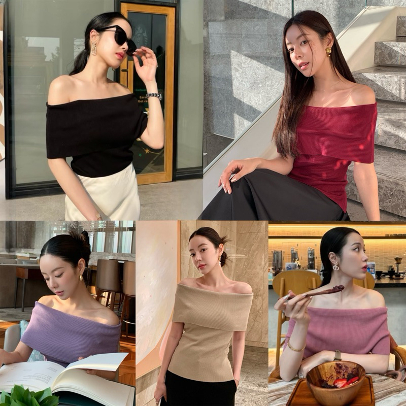 LITAS : XINNY TOP เสื้อปาดไหล่ เสื้อปาดไหล่สาวอวบใส่ได้