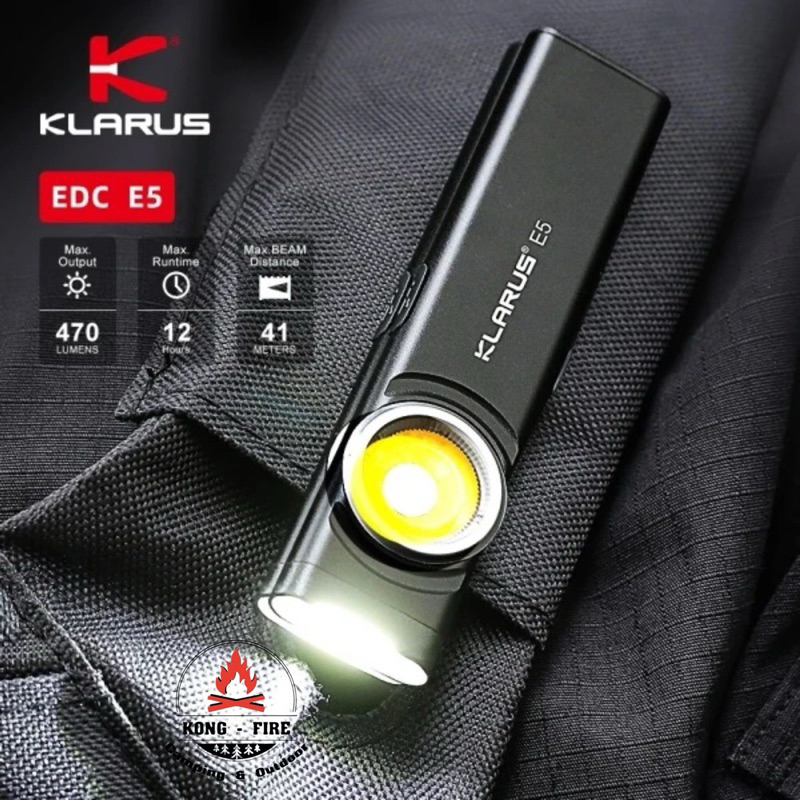 ไฟฉาย Klarus E5 Tactical งานช่าง งานภาคสนาม เดินป่าแคมป์
