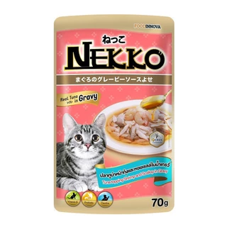 Nekko เพาซ์ (ยกโหล 12 ซอง) อาหารเปียกแมวเน็กโกะ 70g.