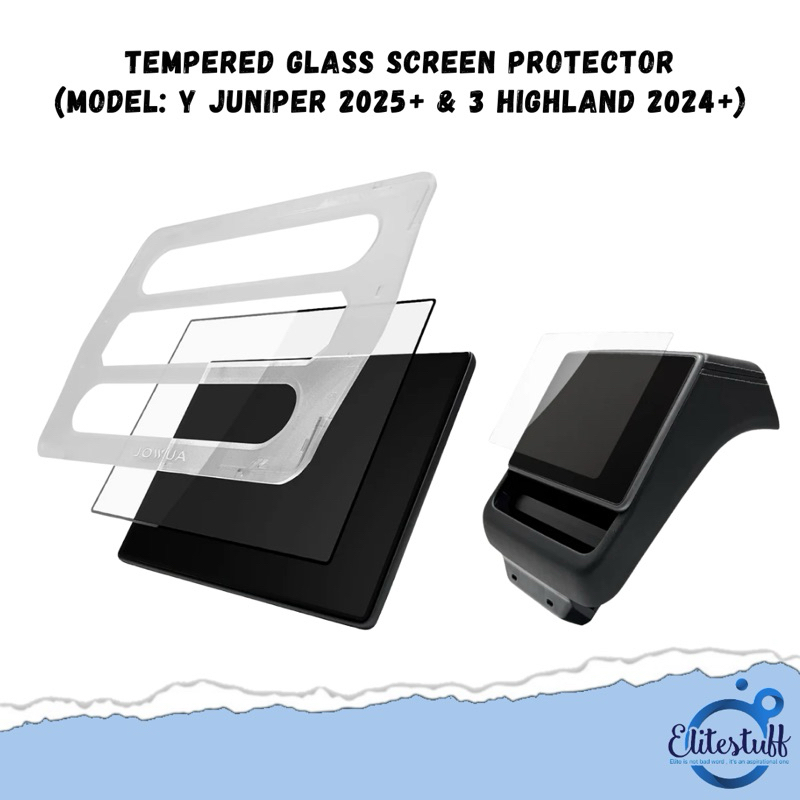 Jowua Tempered Glass Screen Protector for Tesla Model: 3 Highland (2024+)/ Y Juniper (2025+) - ชุดฟิ