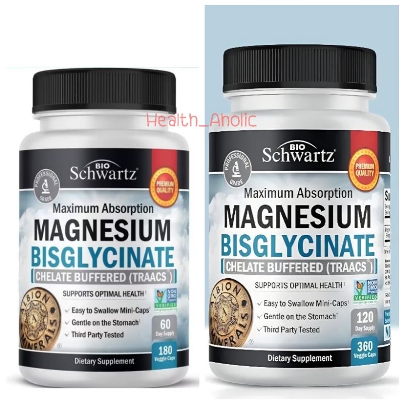 ✨️พร้อมส่ง✨️Magnesium Bisglycinate (180, 360 Capsules)
