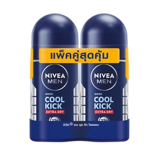 นีเวีย ดีโอ ฟอร์ เมน คูล คิก โรลออน 50 มล. แพ็คคู่ NIVEA FOR MEN COOL KICK ROLL ON 50 ML. (TWIN PACK)