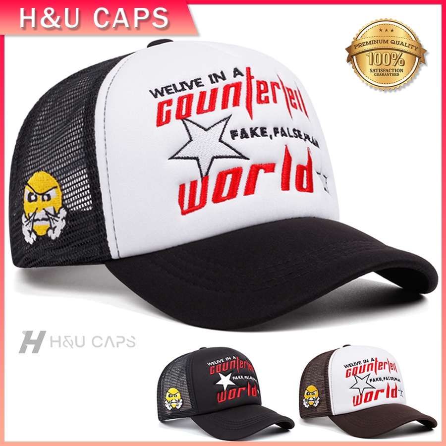 หมวกเบสบอล trucker cap การออกแบบตาข่ายระบายอากาศ หมวกแฟชั่น กีฬา กอล์ฟ สไตล์เกาหลี สําหรับผู้หญิง และผู้ชาย สามารถปรับได
