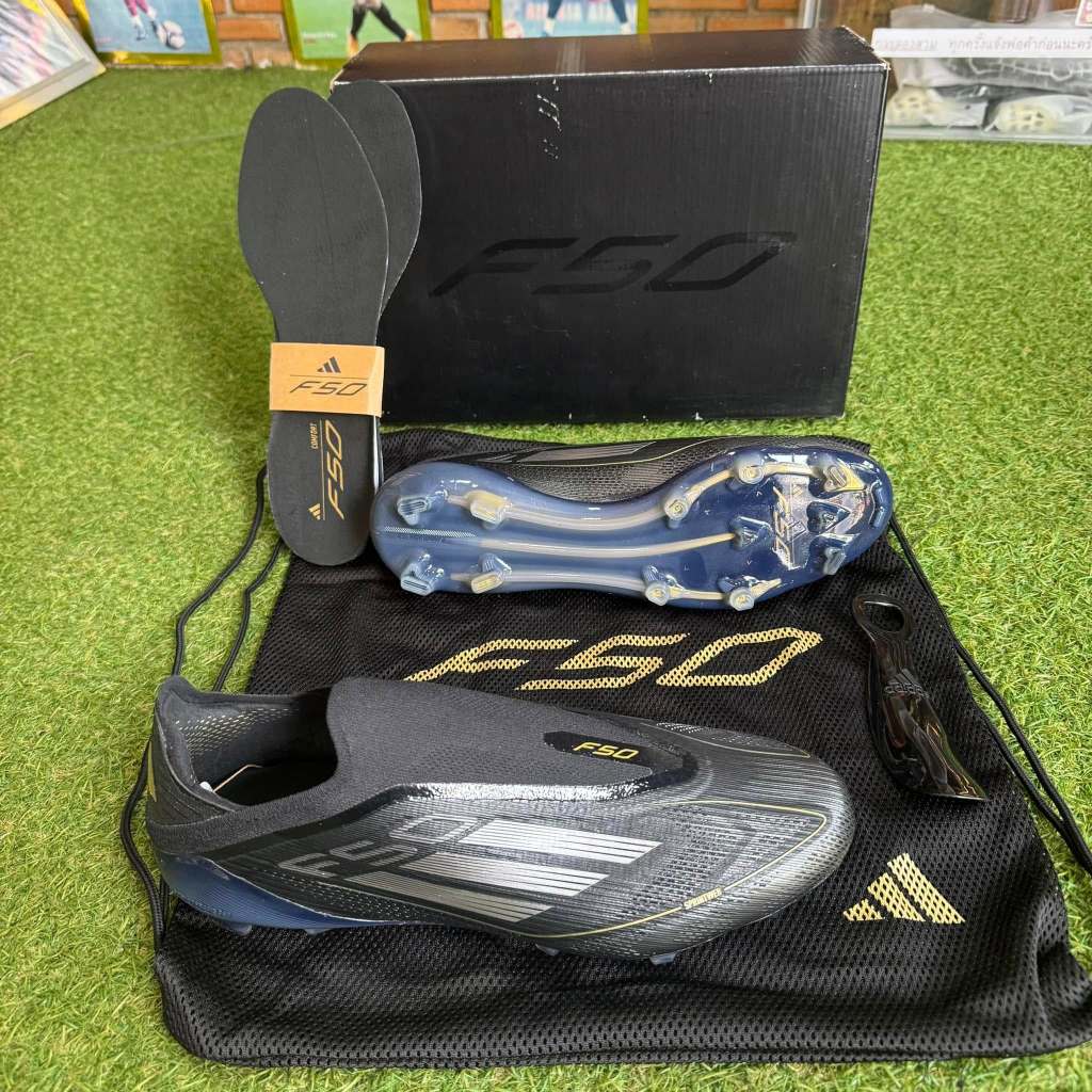 Adidas F50 Elite LL FG Adidas Darkspark Pack F50 ตัวท็อปไร้เชือก รองเท้าฟุตบอล อดิดาส ของแท้มือ1