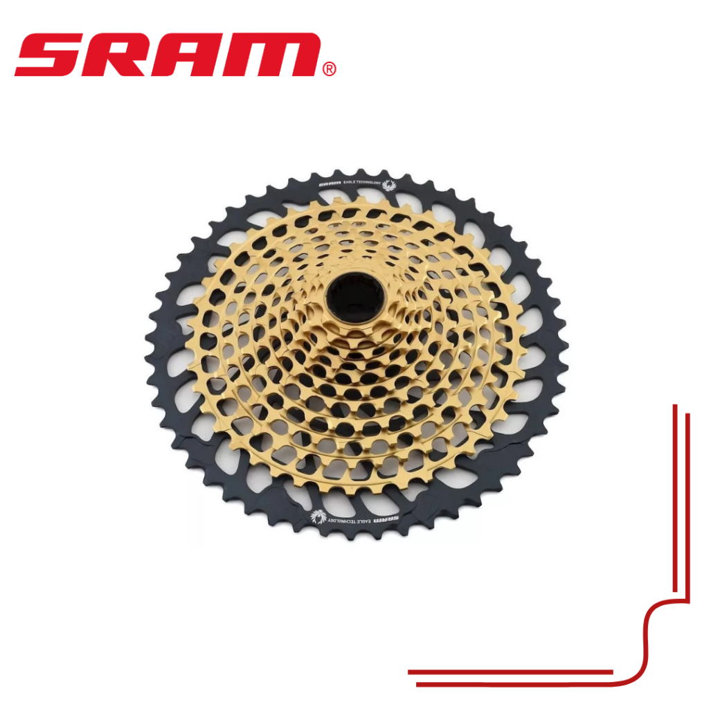 เฟืองจักรยาน SRAM XX1 Eagle AXS XG-1299 Cassette - 12-Speed, 10-52t, 520% Range, Gold, For XD Driver Body