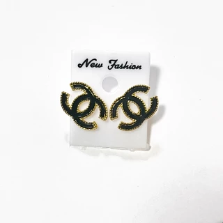 ต่างหูแฟชั่น Channels stud earrings 12-16mm 1 คู่