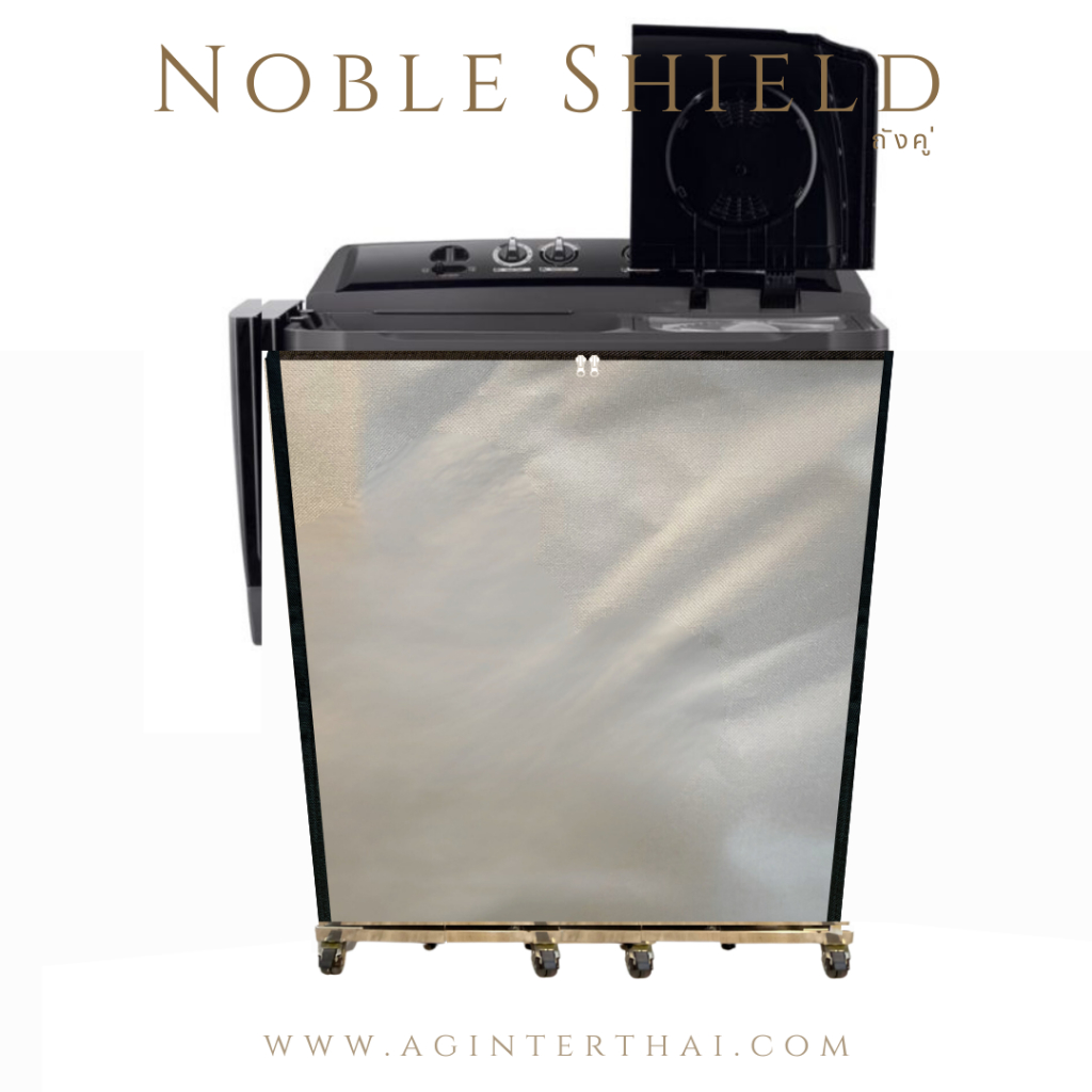 ผ้าคลุมเครื่องซักผ้าถังคู่  คลุม4ด้าน NobleShield ถุงคลุมเครื่องซักผ้าถังคู่ แบบเปิดด้านหลัง พร้อมเชือกผูกด้านหลัง