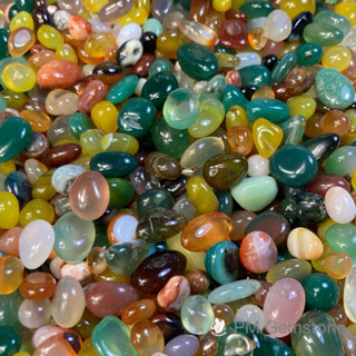 AG12 อาเกตหลากสี ( Agate Stone ) ขนาด 5-10MM หินธรรมชาติ หิน…