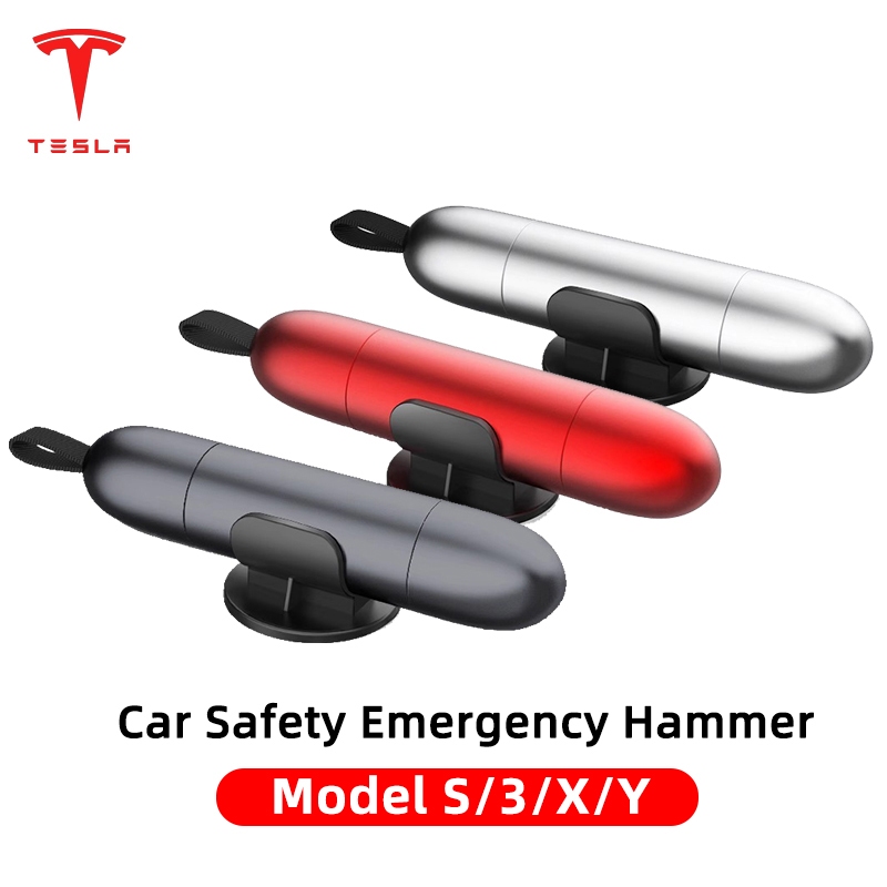 Tesla Model S 3 X Y ค้อนความปลอดภัยมัลติฟังก์ชั่น สแตนเลสทุบกระจก