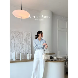 SRN-25 | Bernie Pants กางเกงทรงกระบอกกลาง กระดุมปั๊ม (XS-3XL)