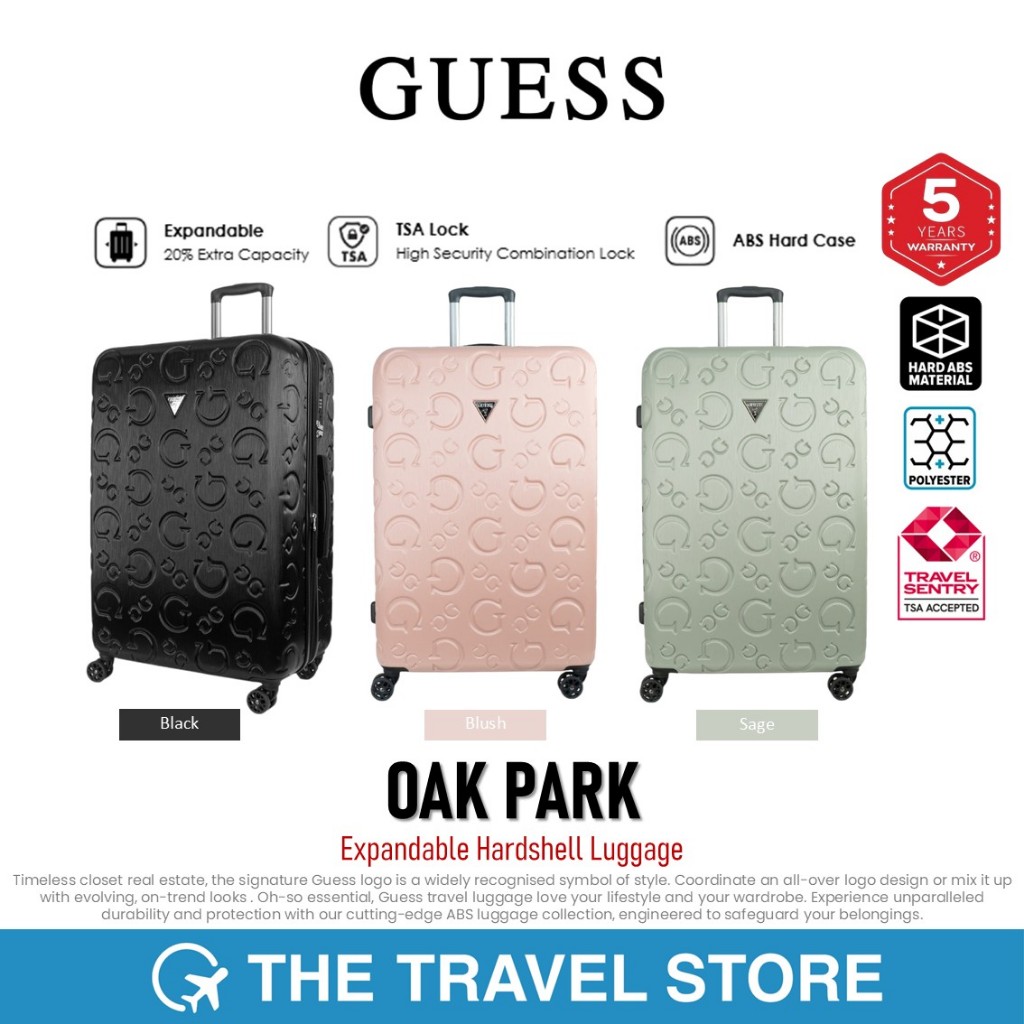 Guess OAK PARK Expandable Hardshell Luggage (GU-I823898X) กระเป๋าเดินทางล้อลาก รับประกันศูนย์ 5 ปี*