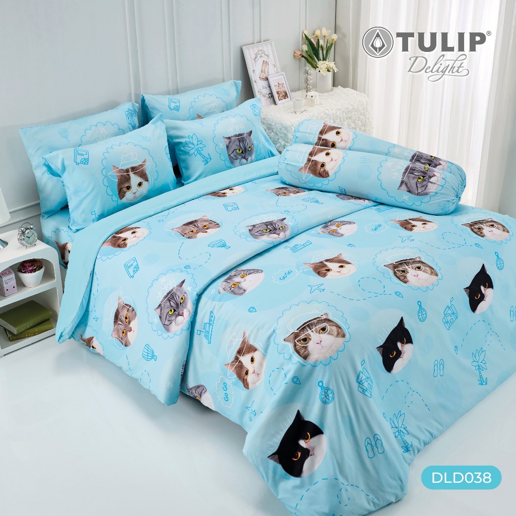 TULIP รุ่น TULIP Delight ทูนหัวของบ่าว พิมพ์ดิจิตอล DLD038 ลิขสิทธิ์แท้ทูนหัวของบ่าว ชุดผ้าปูที่นอน ผ้านวม