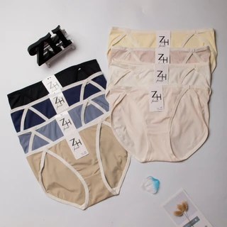ZH.307 กางเกงชั้นในผู้หญิงเอวต่ำ บิกินี่งานผ้าลื่น สินค้าพร้อมส่ง8สี
