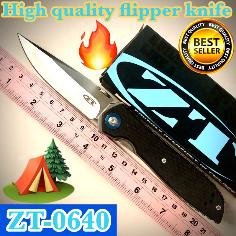 High quality flipper knife ZT-0640 for collection and use camping 🏕️👈