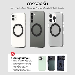 ELELAB Magnetic Ring แหวนแม่เหล็ก ติดเคสมือถือ รองรับชาร์จไร้สาย Magsafe สติกเกอร์แม่เหล็ก ใช้ได้กับทุกรุ่น