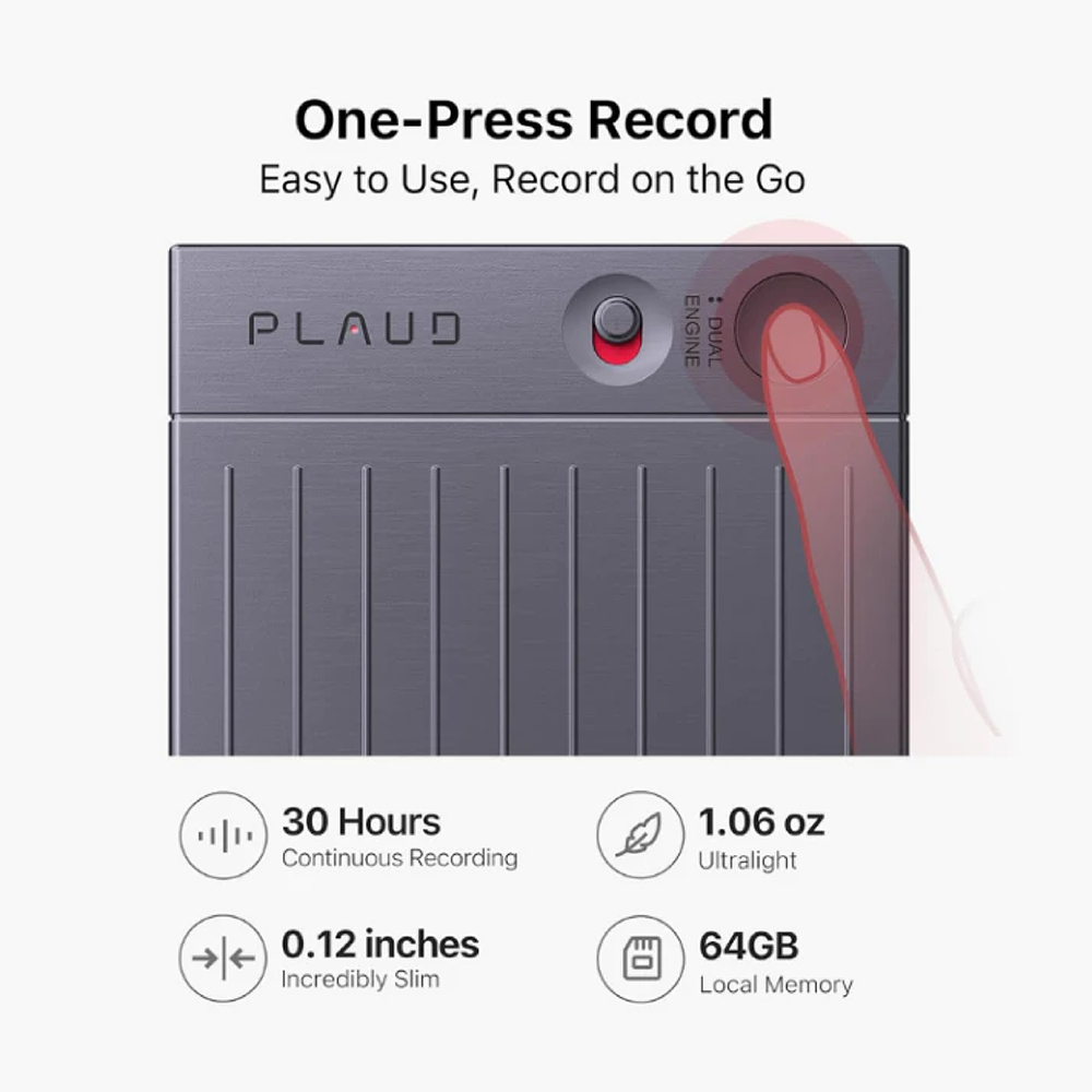 [ลดเหลือ 5257] PLAUD NOTE AI Voice Recorder เครื่องบันทึกเสียง AI พร้อมเคสแม่เหล็ก อุปกรณ์จดบันทึก สำหรับการประชุม -12M