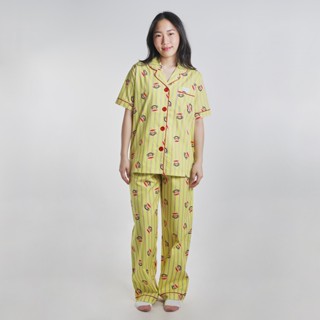 2025 PAUL FRANK ชุดนอนกางเกงขายาว BASIC STRIPE สวมใส่สบายไม่…