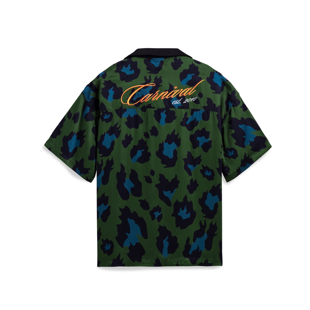 CARNIVAL CNVFW24HW002GR LEOPARD HAWAII SHIRT GREEN