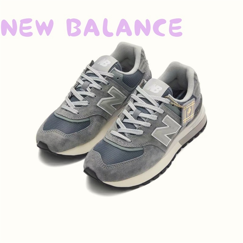 【100% แท้ นิวบาลานซ์】new balance u574 รองเท้าผ้าใบหนังนิ่มสบาย ๆ สำหรับคู่รัก purple U574LGBB