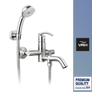 VRH ก๊อกเดี่ยวผสมอ่างอาบน้ำ แบบติดผนัง พร้อมฝักบัวมือถือ รุ่…
