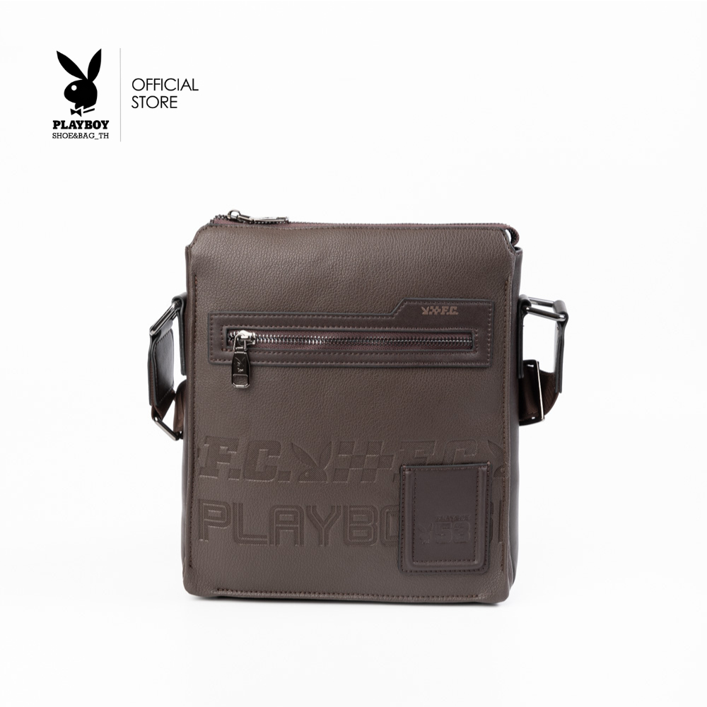 PLAYBOY Blitz FC กระเป๋าสะพายข้างผู้ชาย รุ่น ST-B251PBM307-BR สี OakBrown ดีไซน์เมสเซนเจอร์
