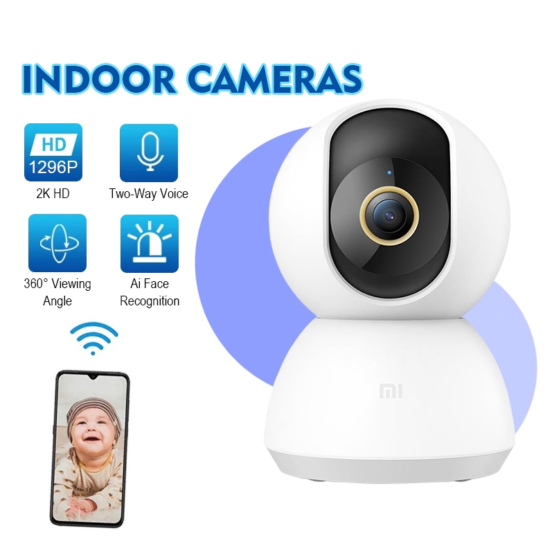 Xiaomi Mi Home Smart CCTV คมชัดระดับ IP Security Camera Magnetic Mount 2K 1296P Standard Edition Night Vision