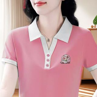 เสื้อกีฬาที่สบายที่สุด  ปก POLO เฟอร์  ท็อปส์ หลายสี M-5XL  …