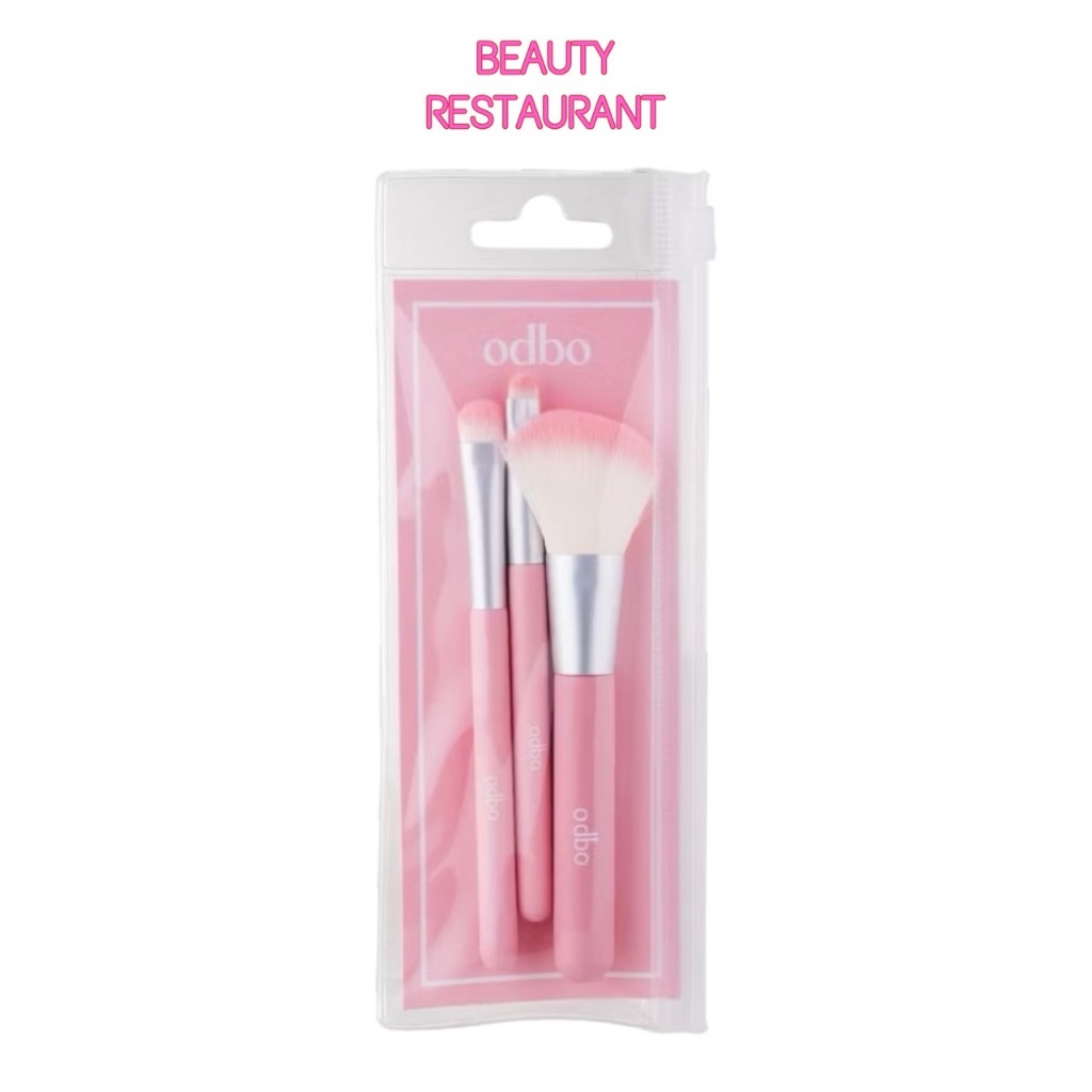 OD8064 ชุดแปรงแต่งหน้า  โอดีบีโอ ODBO 3 PCS TRAVEL KIT BRUSH SET