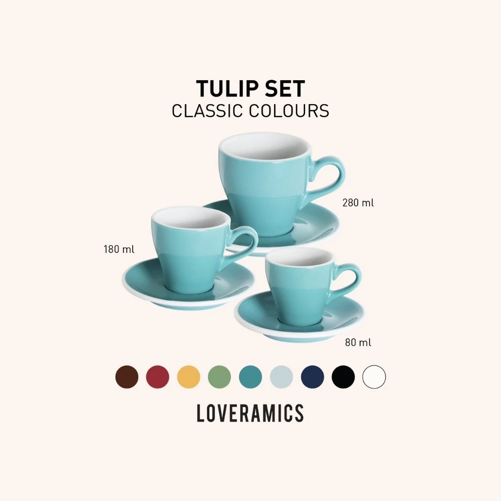 Loveramics ชุดแก้วกาแฟเซรามิค รุ่น Tulip Set (Cup & Saucer)
