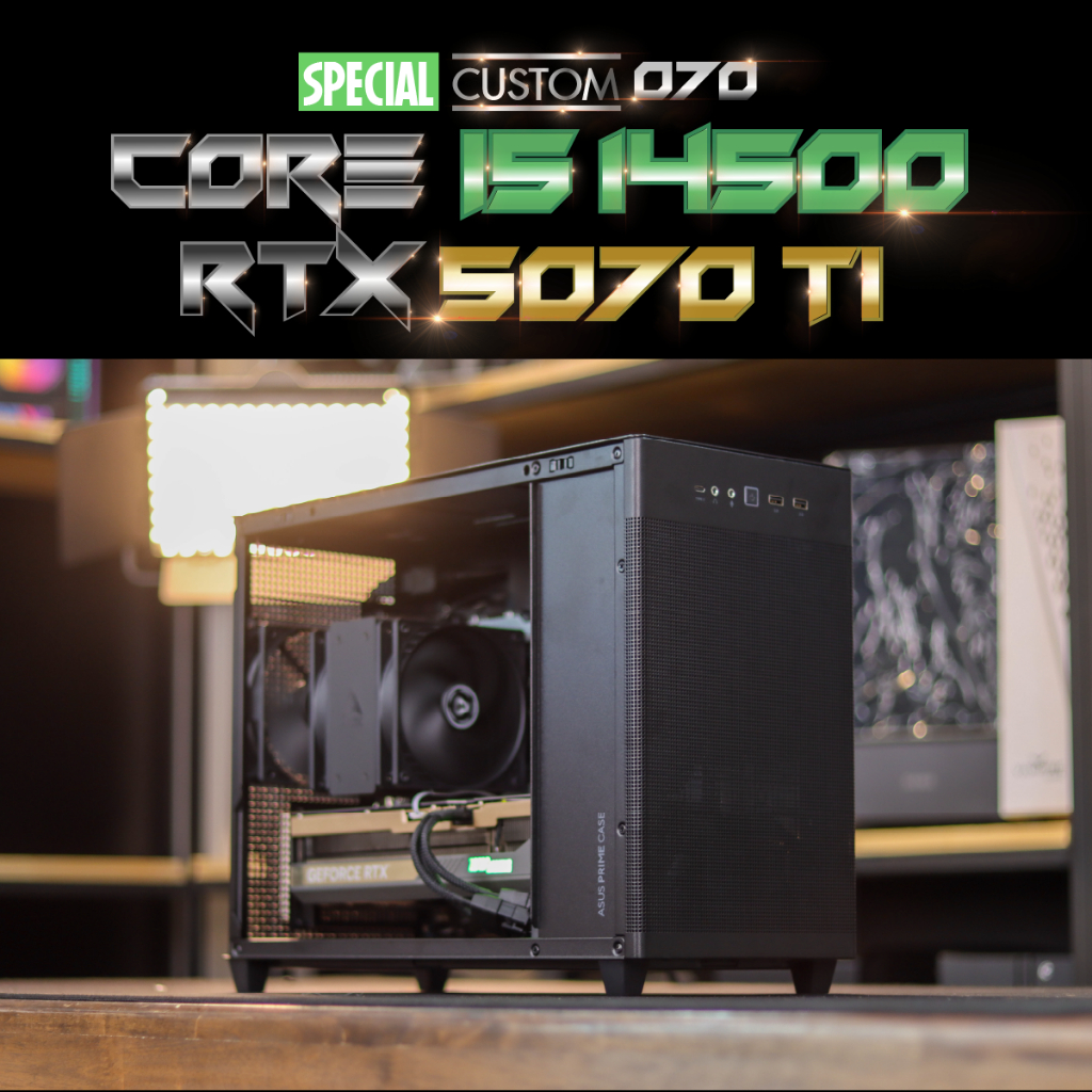 Special Custom 070 / คอมประกอบ i5 14500 / RTX 5070 TI GAMING SOLID OC 16GB GDDR7