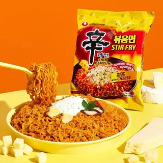 [ EXP 04/02/2027 ]Nongshim ramyun Stir Fry Cheese บะหมี่กึ่งสำเร็จรูป นงชิมสเทอร์ไฟร์ชีส
