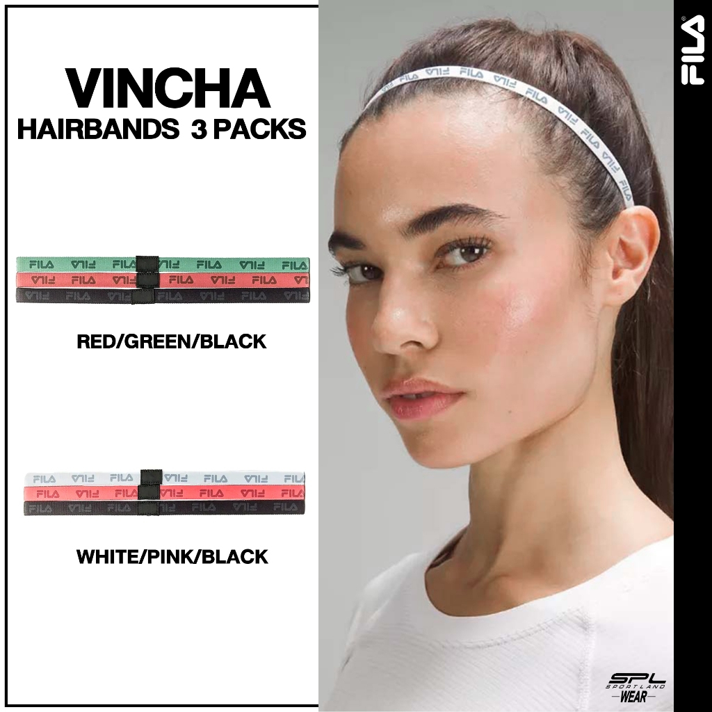 Fila Collection ฟีล่า ยางรัดผม ยางมัดผม 1 แพ็คมี 3 ชิ้น W Hairbands 3 Fit HBV2207F23AT020 (490)