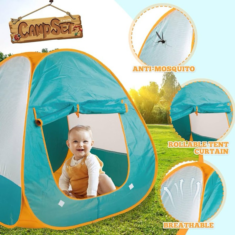 เต๊นท์เด็ก👶  Amazon Children's Camping Tent Play House Cross-Outdoor Camping ของเล่นเต๊นท์เด็กเสริมพ