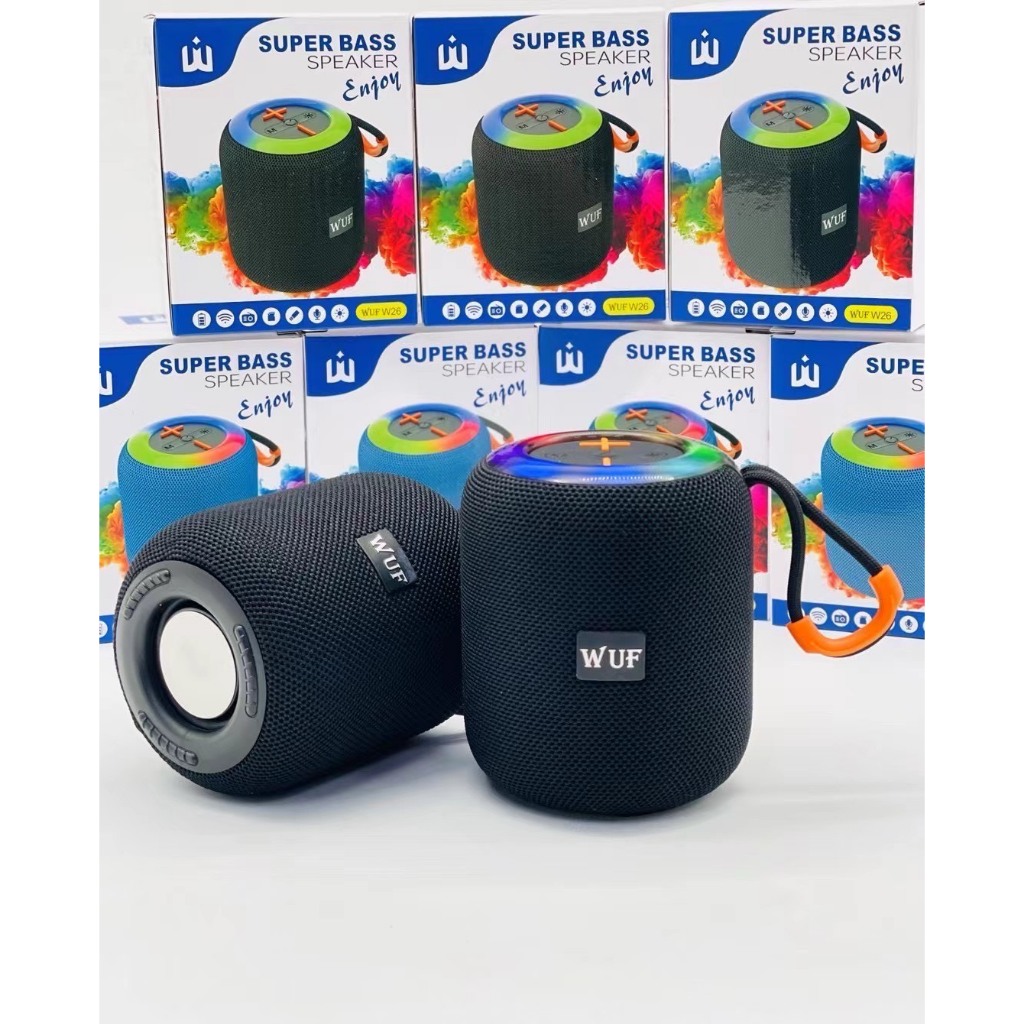 WUF-W26 ลําโพงบลูทูธ  เสียงดังกระหึ่มทรงพลังเบสหนัก เหมาะสําหรับการฟังเพลงทุกแนวฟังได้3-6ช.มYing0707