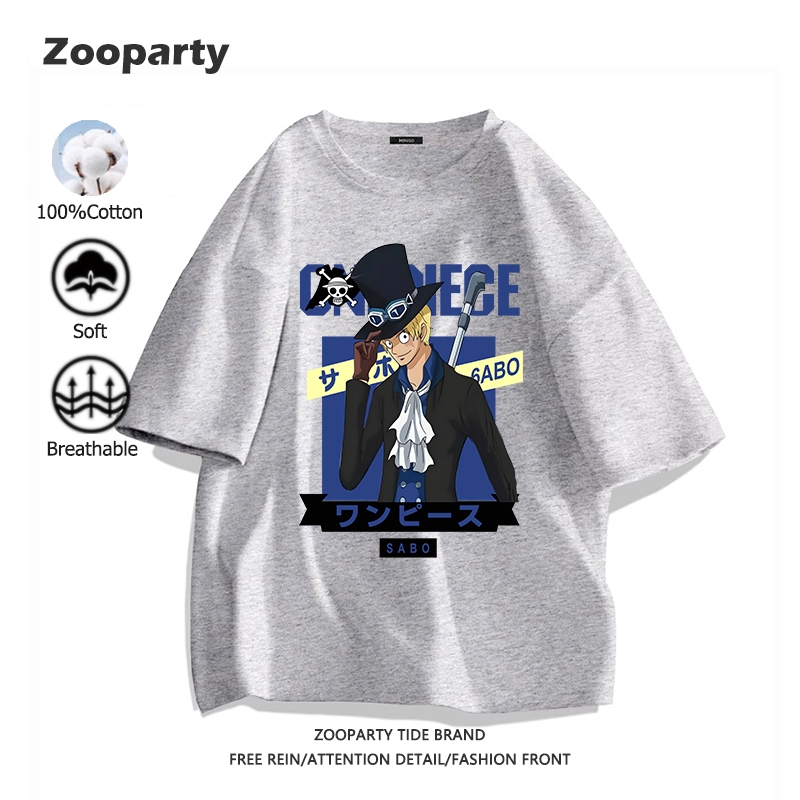 เสื้อ One Piece วันพีซ Sabo 2025สินค้าใหม่! ฤดูร้อน เสื้อเชิ้ตแขนสั้น ผ้าฝ้ายแท้ ใส่สบาย ไม่หด ระบายอากาศได้ พร้อมส่ง
