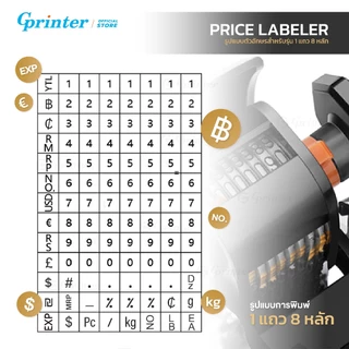 Gprinter ปืนยิงราคา 8หลัก รุ่น MX-H813 ที่ติดป้ายราคา เครื่องยิงราคาสินค้า ปืนยิงราคาสินค้า คุณภาพดี