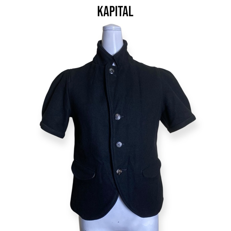 Kapital Japan เสื้อเบลเซอร์หญิงผ้าวูลสีดำ