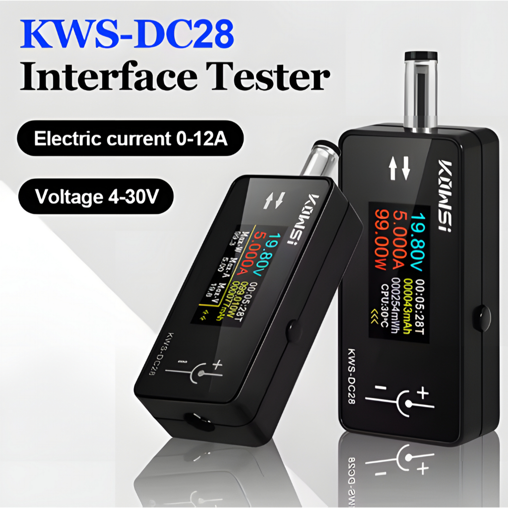 เครื่องวัดกระแสไฟฟ้า KOWSI KWS-DC28 Interface Tester 0.96 inch TFT HD Digital Display DC Voltage