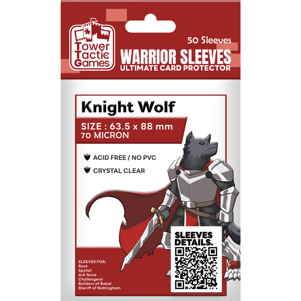 SLEEVES ซองใส่การ์ด ซองการ์ด WARRIOR SLEEVES FOR BOARDGAME&CARDGAME - TOWER TACTIC GAMES บอร์ดเกม/การ์ดเกม