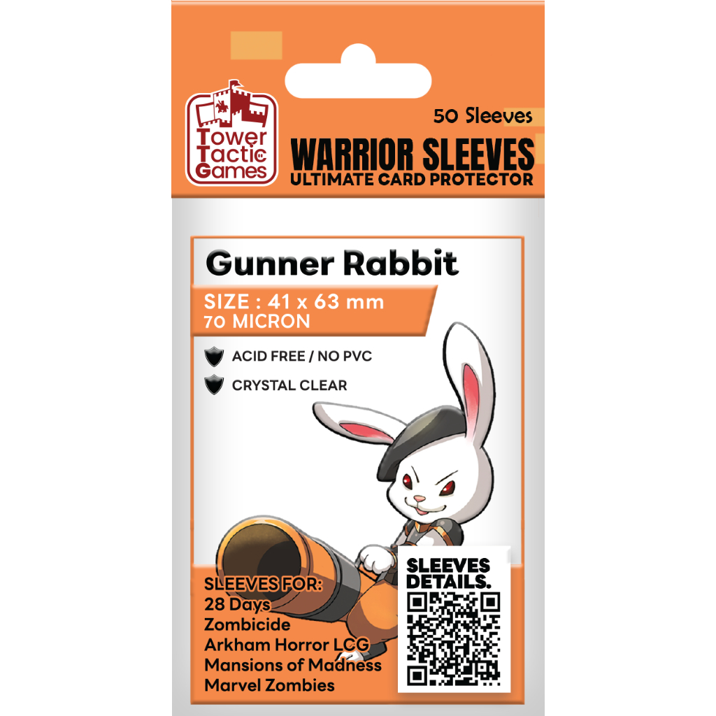 SLEEVES ซองใส่การ์ด ซองการ์ด WARRIOR SLEEVES FOR BOARDGAME&CARDGAME - TOWER TACTIC GAMES บอร์ดเกม/การ์ดเกม
