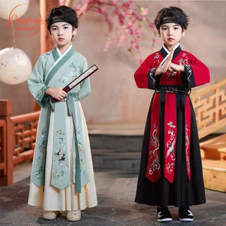 ชุดฮันฟู จีนโบราณ เครื่องแต่งกาย ชุดนักเรียน สำหรับเด็กผู้ชาย
