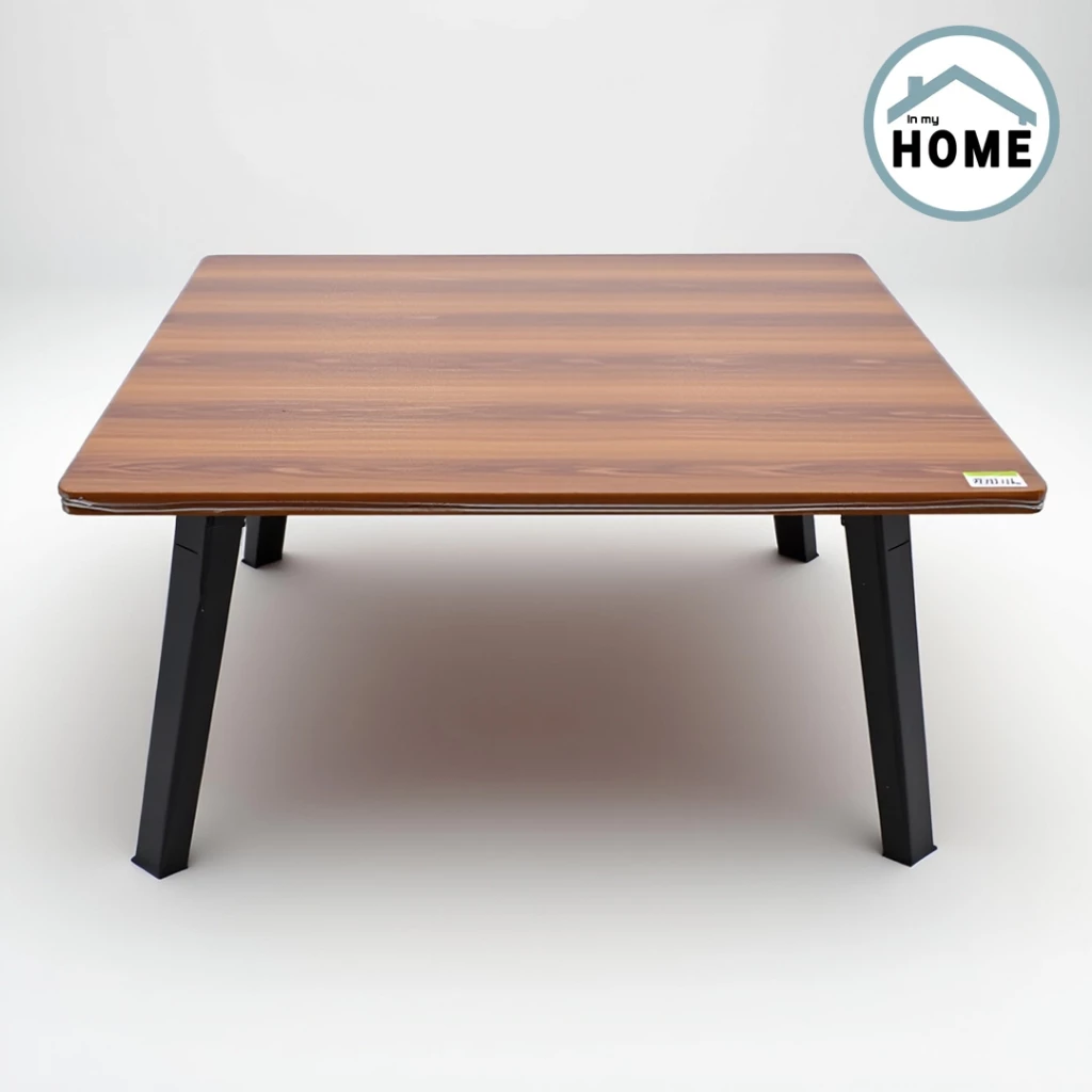 Inmyhomeโต๊ะญี่ปุ่นลายไม้สีบีช ขนาด 60x60 ซม. (ญป.B) ขาพลาสติก ขาพับได้