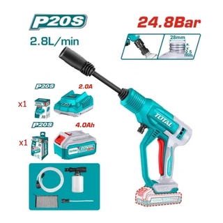 TOTAL เครื่องฉีดน้ำแรงดันสูงแบตเตอรี่ไร้สาย 20V รุ่น TPWLI2036 (เครื่องเปล่า)/JADEVER รุ่น JDQX0120