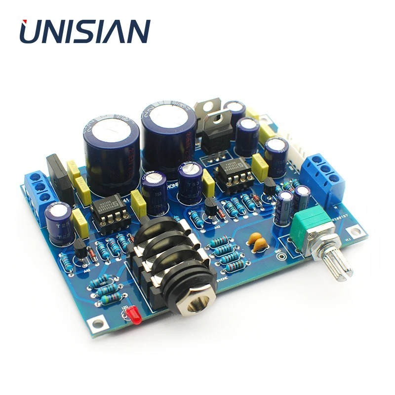 UNISIAN SOLO Headphone Amplifier Board Dual Ne5534 op-amp Hifi sound quality audio earphone amplifie